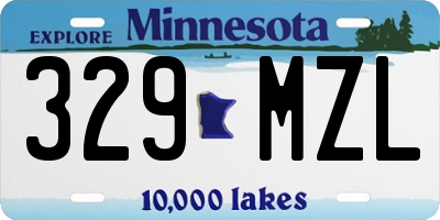 MN license plate 329MZL
