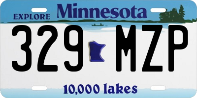 MN license plate 329MZP