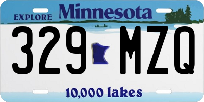 MN license plate 329MZQ
