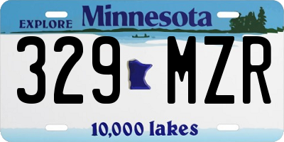 MN license plate 329MZR