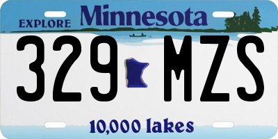 MN license plate 329MZS