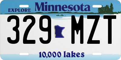 MN license plate 329MZT