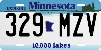 MN license plate 329MZV