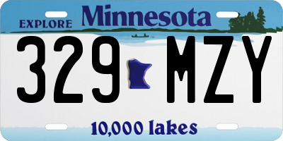 MN license plate 329MZY