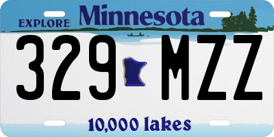 MN license plate 329MZZ
