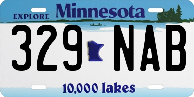 MN license plate 329NAB