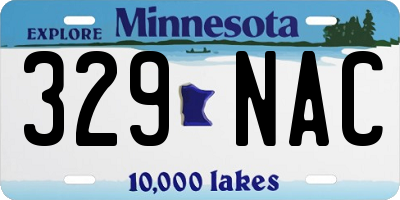 MN license plate 329NAC