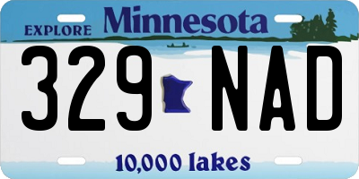 MN license plate 329NAD