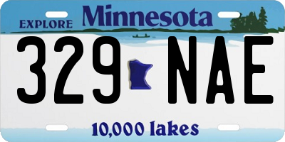 MN license plate 329NAE