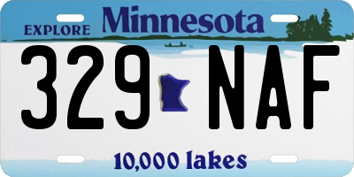 MN license plate 329NAF