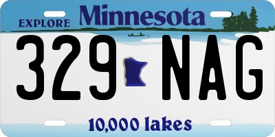 MN license plate 329NAG