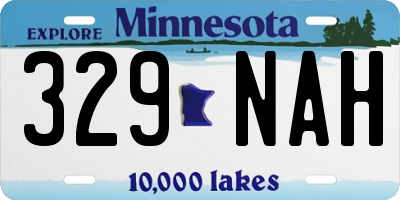 MN license plate 329NAH