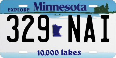 MN license plate 329NAI