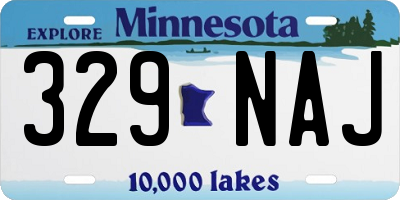 MN license plate 329NAJ