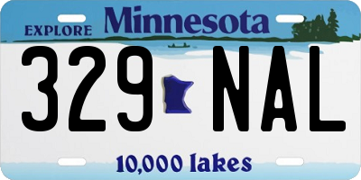 MN license plate 329NAL