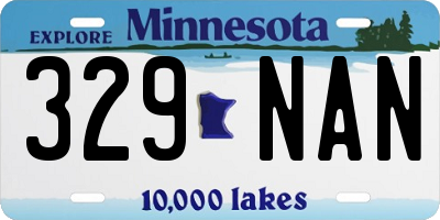 MN license plate 329NAN