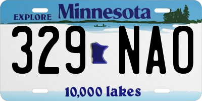 MN license plate 329NAO