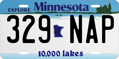 MN license plate 329NAP