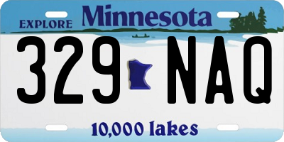 MN license plate 329NAQ