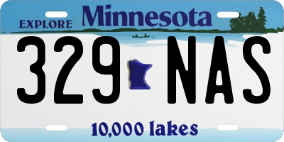 MN license plate 329NAS