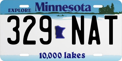 MN license plate 329NAT
