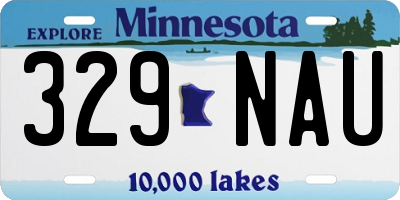 MN license plate 329NAU