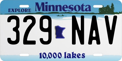MN license plate 329NAV