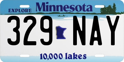 MN license plate 329NAY