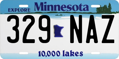 MN license plate 329NAZ