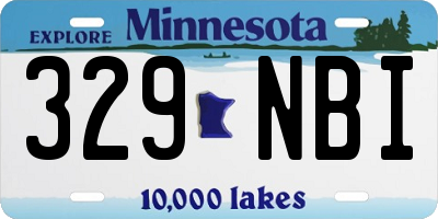 MN license plate 329NBI