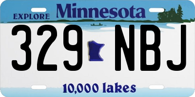 MN license plate 329NBJ