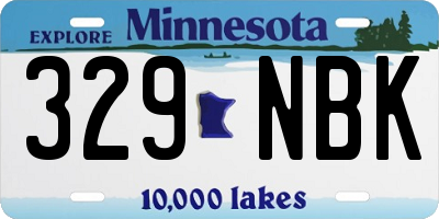 MN license plate 329NBK