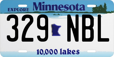 MN license plate 329NBL