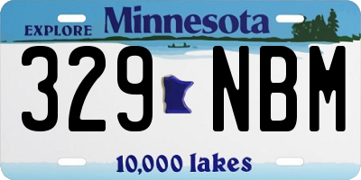 MN license plate 329NBM