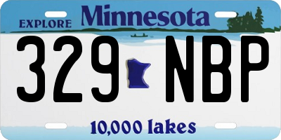 MN license plate 329NBP