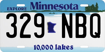 MN license plate 329NBQ