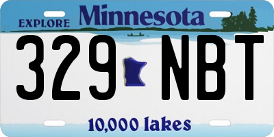 MN license plate 329NBT