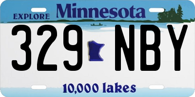 MN license plate 329NBY