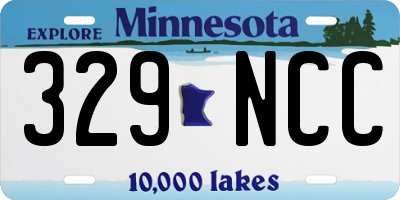 MN license plate 329NCC