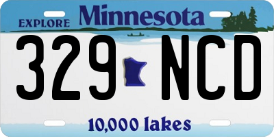 MN license plate 329NCD