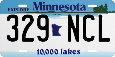 MN license plate 329NCL