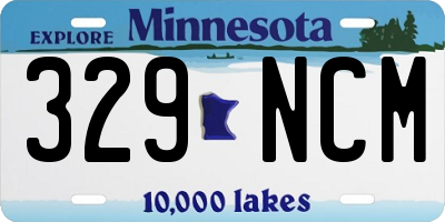 MN license plate 329NCM