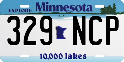MN license plate 329NCP
