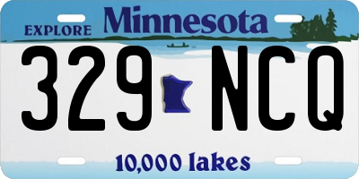 MN license plate 329NCQ