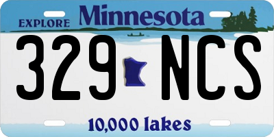MN license plate 329NCS