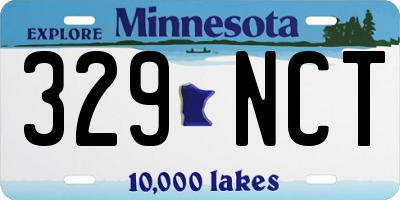 MN license plate 329NCT