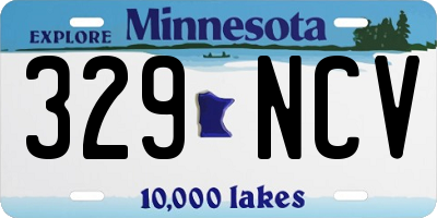 MN license plate 329NCV