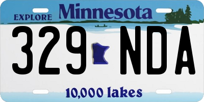 MN license plate 329NDA