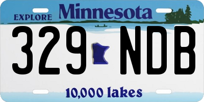 MN license plate 329NDB