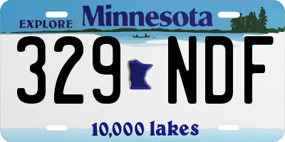 MN license plate 329NDF